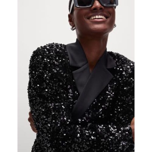 Womens Sequin Cropped Blazer - - M&S Collection - Modalova