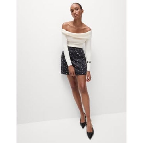 Womens Embellished Mini A-Line Skirt - - M&S Collection - Modalova