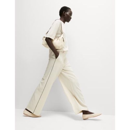 Womens Side Stripe Wide Leg Trousers - - M&S Collection - Modalova