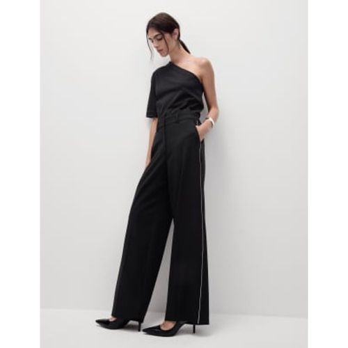 Womens Side Stripe Wide Leg Trousers - - M&S Collection - Modalova