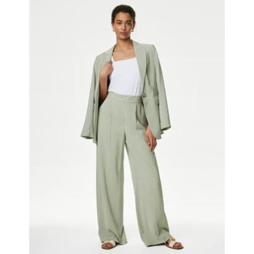 Womens Pleat Front Wide Leg Trousers - - M&S Collection - Modalova