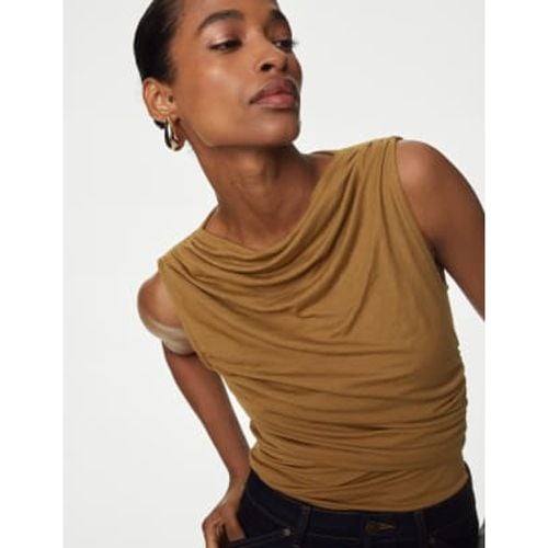 Womens Modal Rich Ribbed Draped Top - - Autograph - Modalova