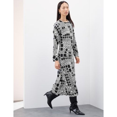 Womens Cupro Rich Printed Midaxi Waisted Dress - - Autograph - Modalova