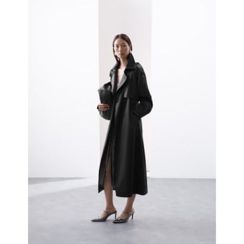 Womens Satin Double Breasted Longline Trench Coat - - Autograph - Modalova