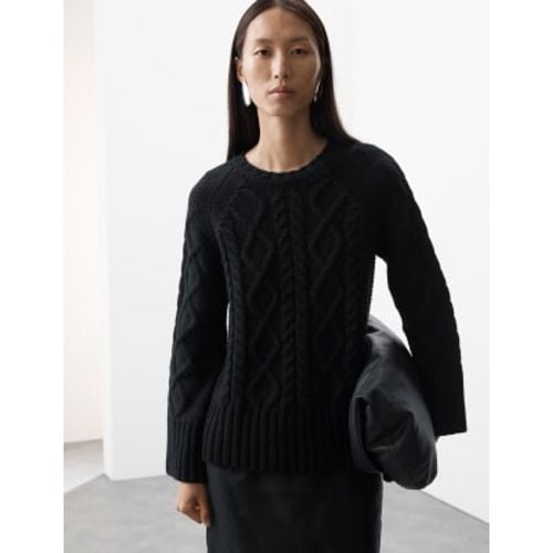 Womens Merino Wool With Cashmere Cable Knit Jumper - - Autograph - Modalova