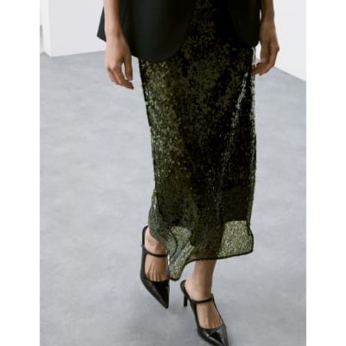 Womens Sequin Midaxi Column Skirt - - Autograph - Modalova