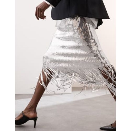 Womens Sequin Tassel Knee Length Slip Skirt - - Autograph - Modalova