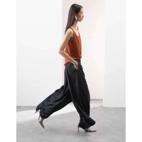 Womens Satin Wide Leg Trousers - - Autograph - Modalova