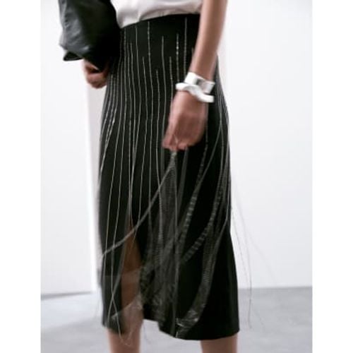 Womens Tassel Midi Column Skirt - - Autograph - Modalova