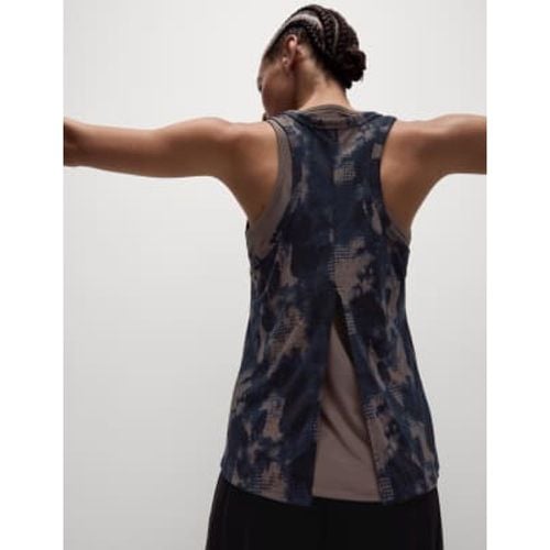 Womens Printed Double Layer Relaxed Yoga Vest Top - - Goodmove - Modalova