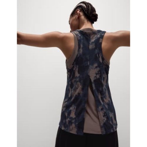 Womens Printed Double Layer Relaxed Yoga Vest Top - - Goodmove - Modalova