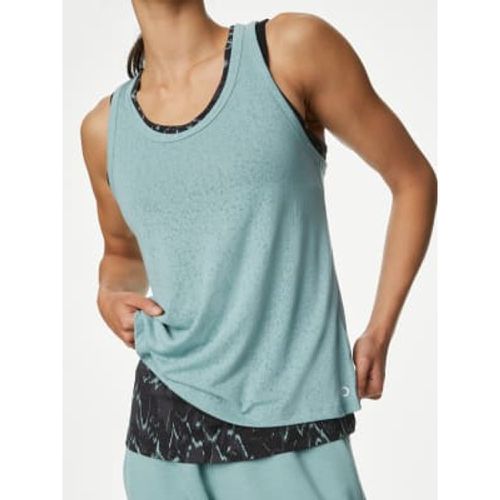 Womens Printed Double Layer Relaxed Yoga Vest Top - - Goodmove - Modalova