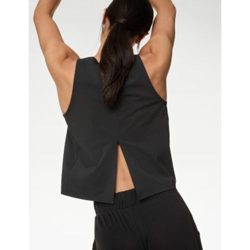 Womens Cropped Split Back Yoga Vest Top - - Goodmove - Modalova