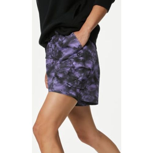 Womens Layered Printed High Waisted Walking Cargo Short - - Goodmove - Modalova