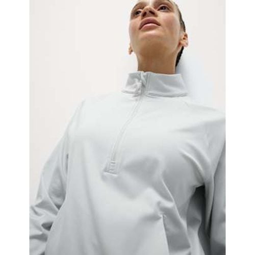 Womens Funnel Neck Half Zip Yoga Top - Goodmove - Modalova