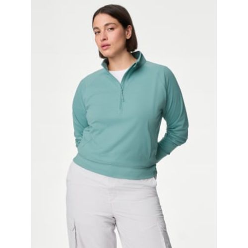 Womens Funnel Neck Half Zip Yoga Top - - Goodmove - Modalova