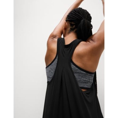 Womens Relaxed Pleat Back Yoga Vest - - Goodmove - Modalova