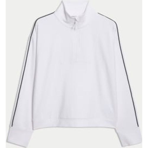 Womens Modal Rich Funnel Neck Half Zip Top - Goodmove - Modalova