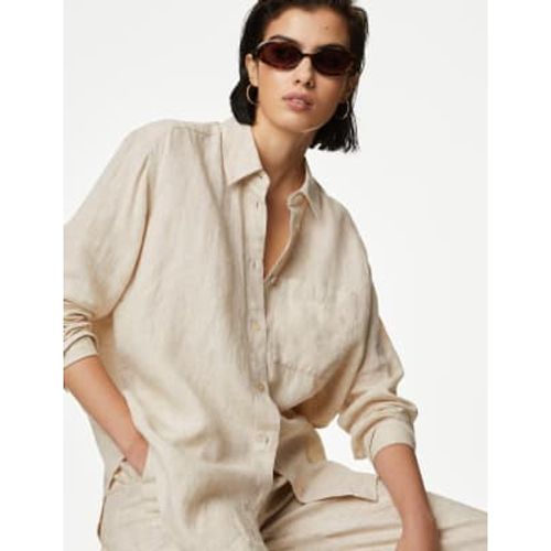 Womens Pure Linen Collared Relaxed Shirt - - M&S Collection - Modalova