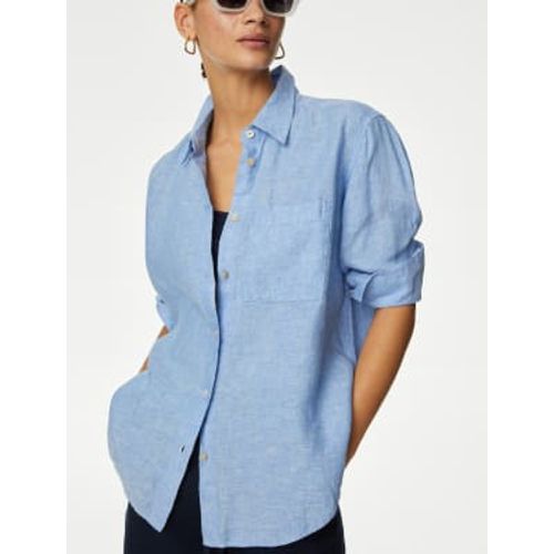 Womens Pure Linen Collared Relaxed Shirt - - M&S Collection - Modalova