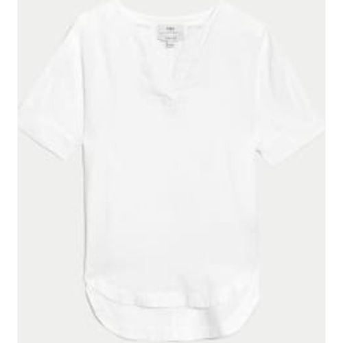 Womens Pure Linen V-Neck Popover Blouse - - M&S Collection - Modalova