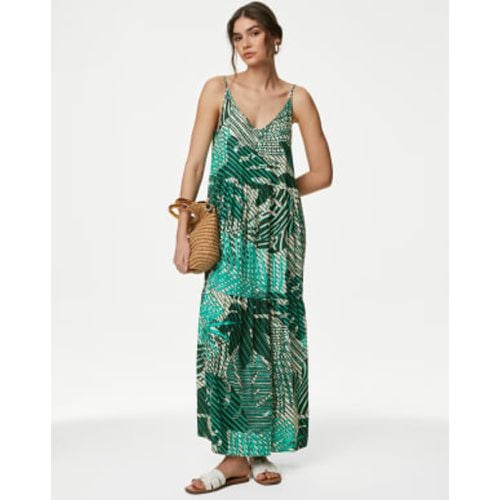 Womens Printed V-Neck Midaxi Beach Dress - - M&S Collection - Modalova