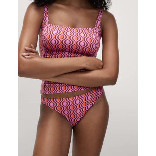 Womens Printed High Leg Bikini Bottoms - - M&S Collection - Modalova