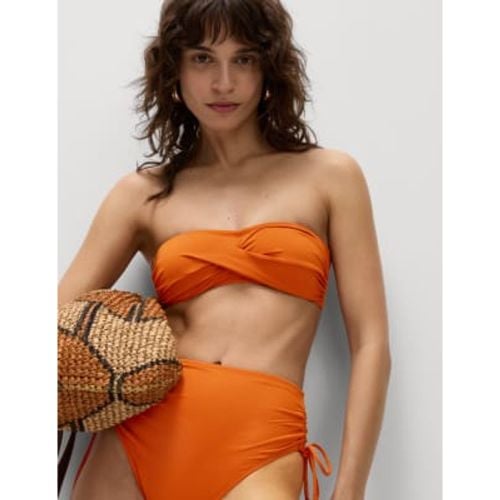 Womens Padded Twist Front Bandeau Bikini Top - - M&S Collection - Modalova