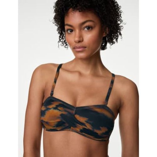 Womens Printed Padded Bandeau Bikini Top - - M&S Collection - Modalova