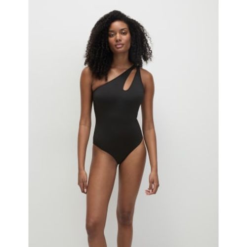 Womens One Shoulder Cut Out Swimsuit - - M&S Collection - Modalova