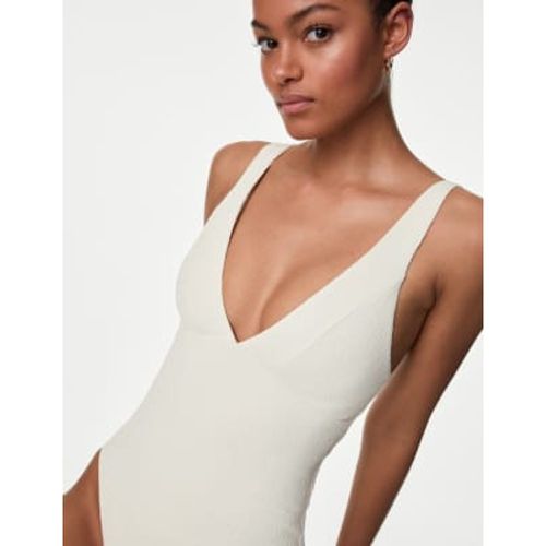 Womens Textured Padded Plunge Swimsuit - - M&S Collection - Modalova