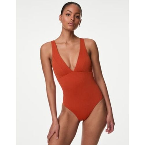 Womens Textured Padded Plunge Swimsuit - - M&S Collection - Modalova