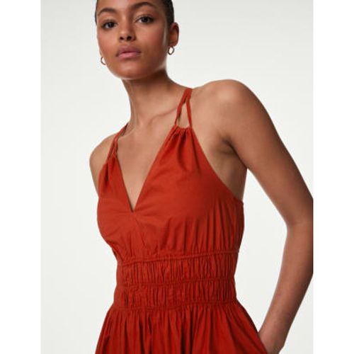 Womens Pure Cotton V-Neck Midaxi Beach Dress - - M&S Collection - Modalova