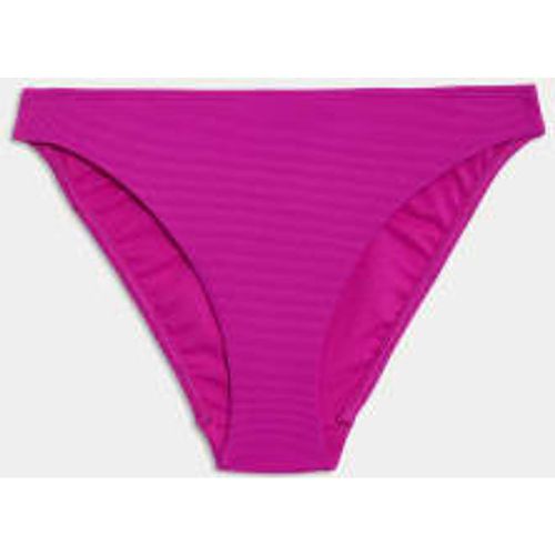 Womens Textured High Leg Bikini Bottoms - - M&S Collection - Modalova