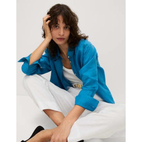 Womens Pure Linen Oversized Girlfriend Style Shirt - - M&S Collection - Modalova