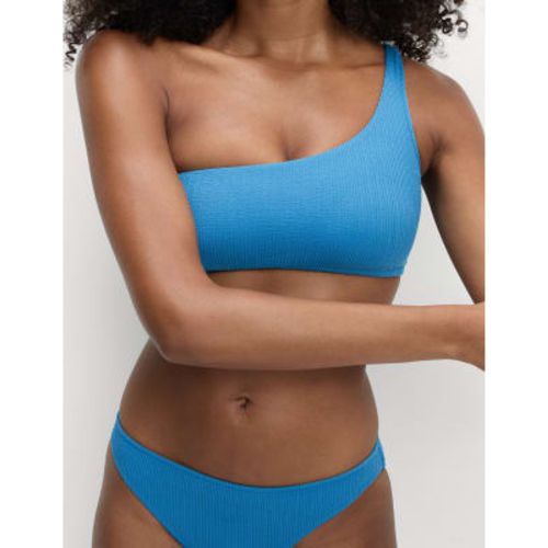 Womens Textured One Shoulder Bikini Top - - M&S Collection - Modalova