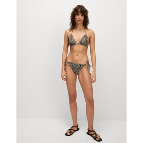 Womens Animal Print Tie Side Bikini Bottoms - - M&S Collection - Modalova