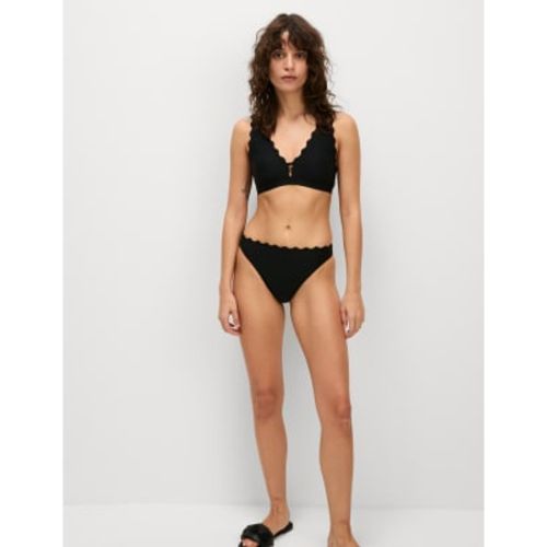 Womens Neoprene Scallop High Leg Bikini Bottoms - - M&S Collection - Modalova