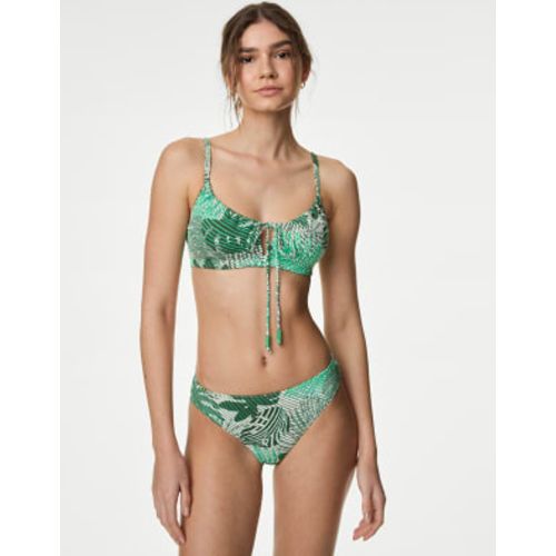 Womens Printed Tie Front Bikini Top - - M&S Collection - Modalova