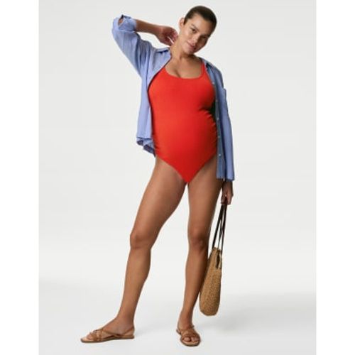 Womens Maternity Padded Ruched Scoop Neck Swimsuit - - M&S Collection - Modalova