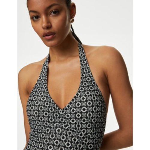 Womens Printed Halterneck Swimsuit - - M&S Collection - Modalova