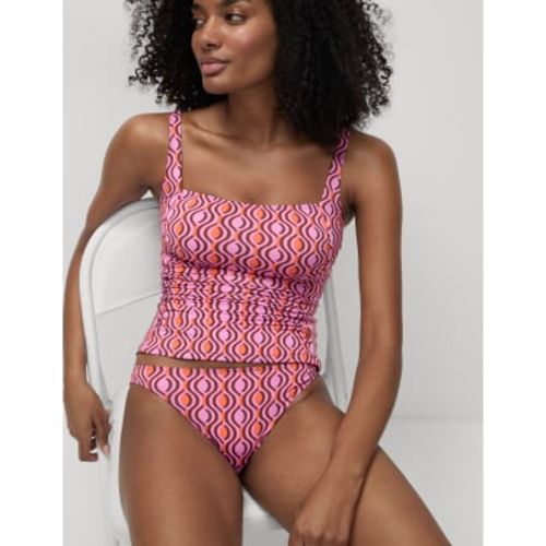 Womens 360 Tummy Control Printed Padded Tankini Top - - M&S Collection - Modalova