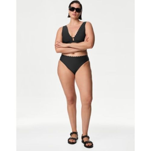 Womens Neoprene Scallop High Leg Bikini Bottoms - - M&S Collection - Modalova