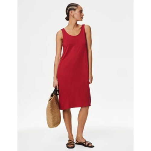 Womens Jersey Round Neck Knee Length Slip Dress - - M&S Collection - Modalova