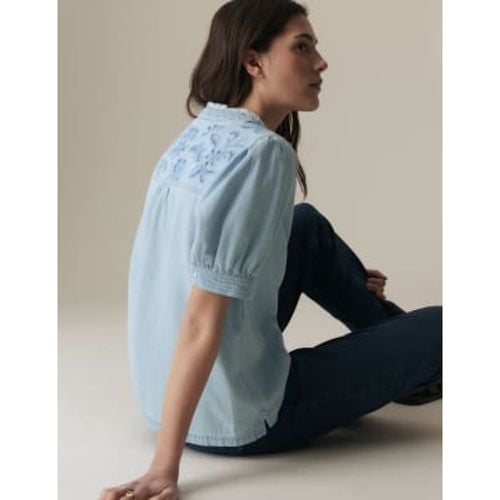 Womens Pure Cotton Embroidered Blouse - - Per Una - Modalova