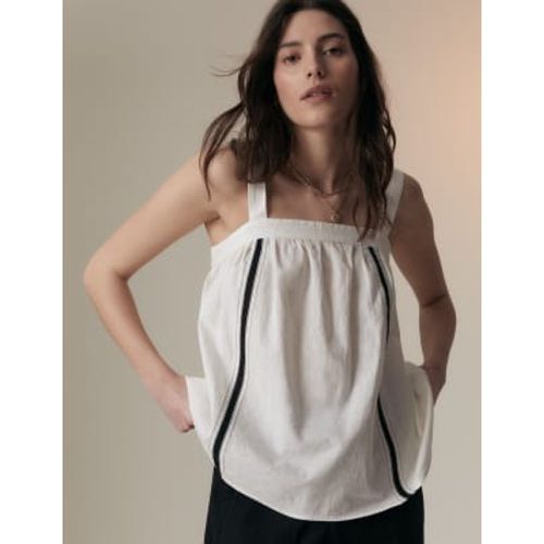 Womens Linen Rich Striped Cami Top - - Per Una - Modalova