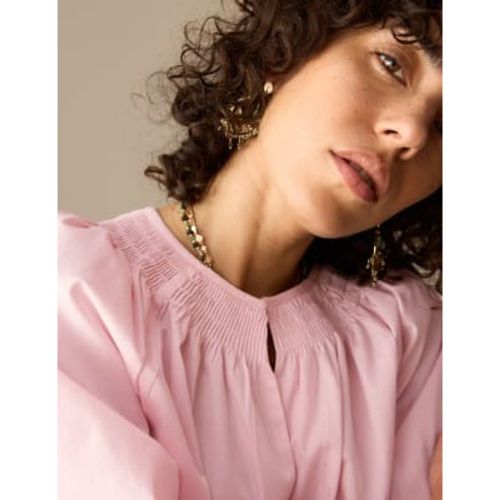 Womens Pure Cotton Pintuck Blouse - - Per Una - Modalova