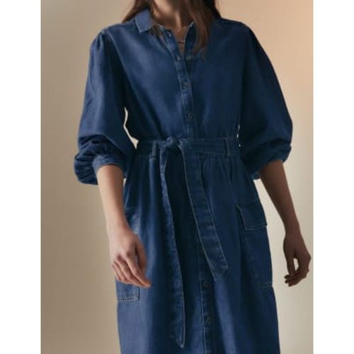 Womens Denim Collared Midi Utility Shirt Dress - - Per Una - Modalova