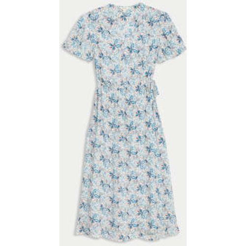 Womens Floral V-Neck Midi Wrap Dress - - Per Una - Modalova