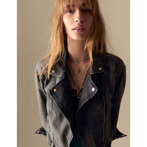 Womens Denim Biker Jacket - - Per Una - Modalova